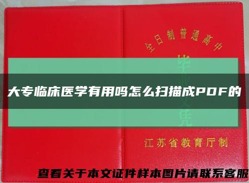 大专临床医学有用吗怎么扫描成PDF的缩略图