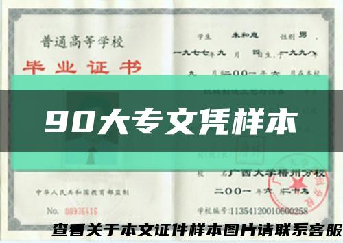 90大专文凭样本缩略图