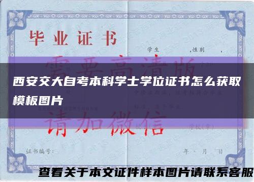 西安交大自考本科学士学位证书怎么获取模板图片缩略图