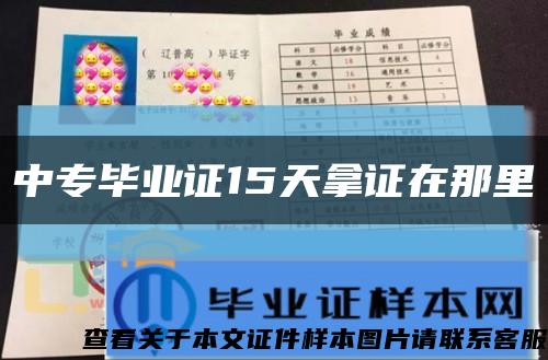 中专毕业证15天拿证在那里缩略图