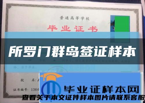 所罗门群岛签证样本缩略图