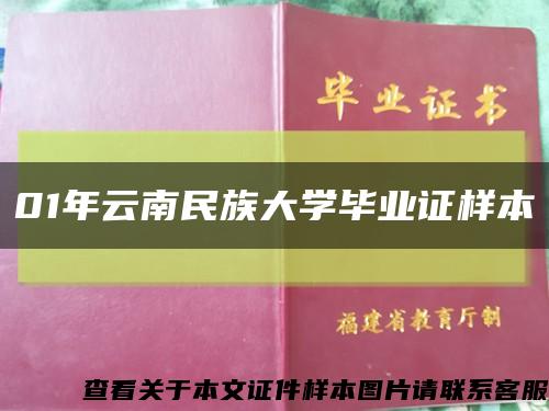 01年云南民族大学毕业证样本缩略图