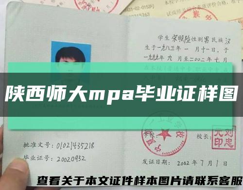 陕西师大mpa毕业证样图缩略图