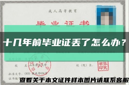 十几年前毕业证丢了怎么办？缩略图