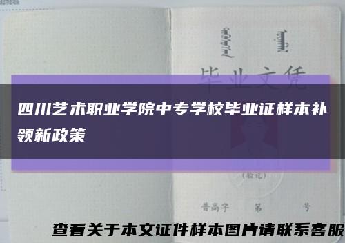 四川艺术职业学院中专学校毕业证样本补领新政策缩略图