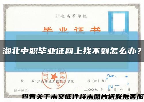 湖北中职毕业证网上找不到怎么办？缩略图