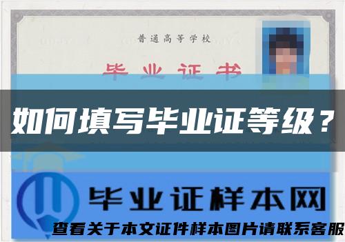 如何填写毕业证等级？缩略图