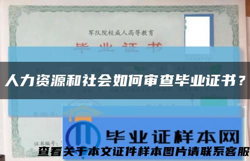 人力资源和社会如何审查毕业证书？缩略图