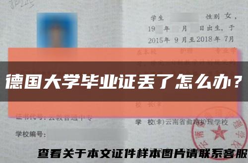 德国大学毕业证丢了怎么办？缩略图