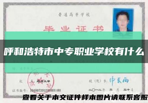 呼和浩特市中专职业学校有什么缩略图