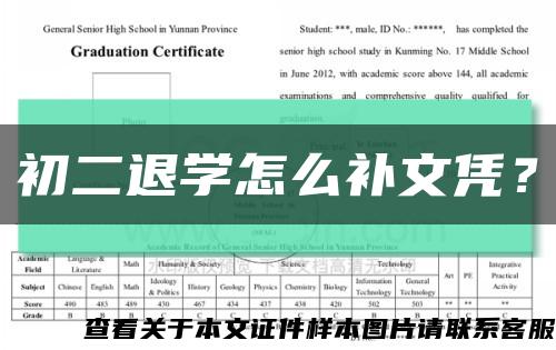 初二退学怎么补文凭？缩略图