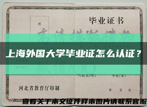 上海外国大学毕业证怎么认证？缩略图