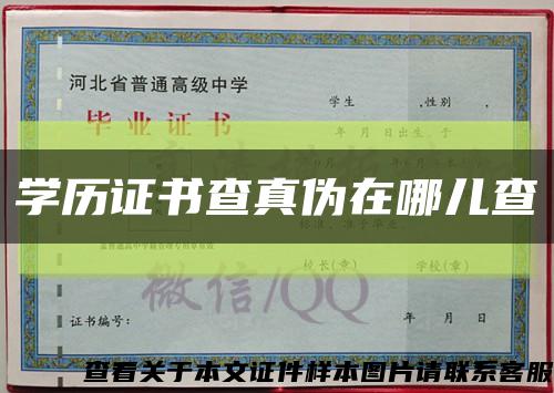 学历证书查真伪在哪儿查缩略图