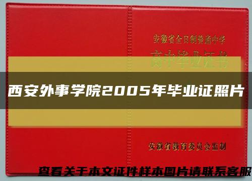 西安外事学院2005年毕业证照片缩略图