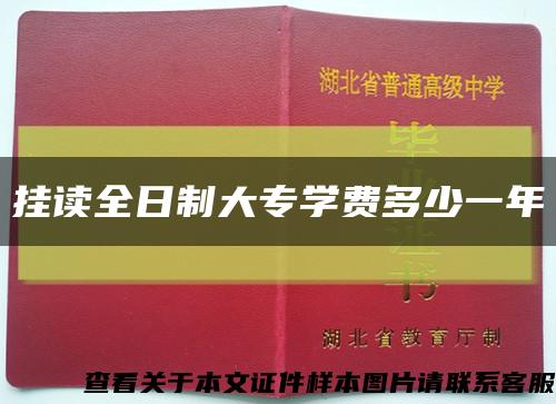 挂读全日制大专学费多少一年缩略图