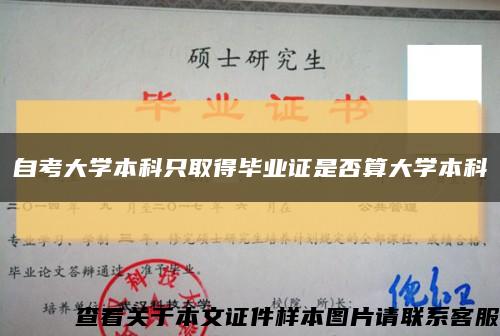 自考大学本科只取得毕业证是否算大学本科缩略图