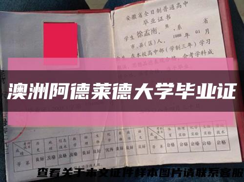 澳洲阿德莱德大学毕业证缩略图