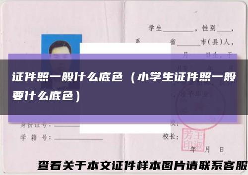 证件照一般什么底色（小学生证件照一般要什么底色）缩略图