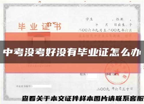 中考没考好没有毕业证怎么办缩略图