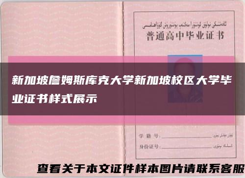 新加坡詹姆斯库克大学新加坡校区大学毕业证书样式展示缩略图