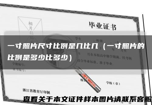 一寸照片尺寸比例是几比几（一寸照片的比例是多少比多少）缩略图