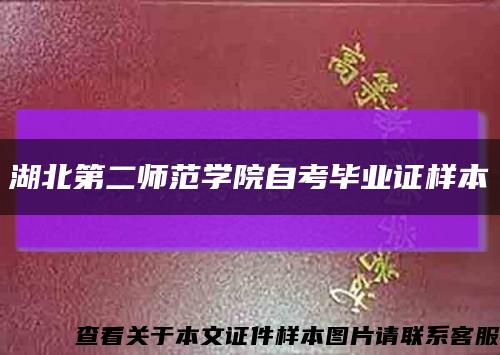 湖北第二师范学院自考毕业证样本缩略图