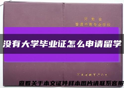 没有大学毕业证怎么申请留学缩略图