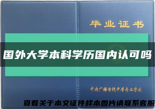 国外大学本科学历国内认可吗缩略图