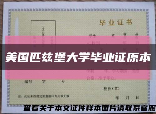 美国匹兹堡大学毕业证原本缩略图