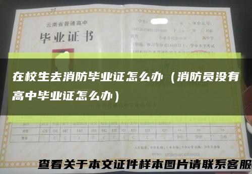 在校生去消防毕业证怎么办（消防员没有高中毕业证怎么办）缩略图