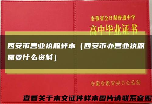 西安市营业执照样本（西安市办营业执照需要什么资料）缩略图