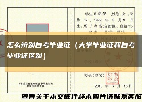 怎么辨别自考毕业证（大学毕业证和自考毕业证区别）缩略图