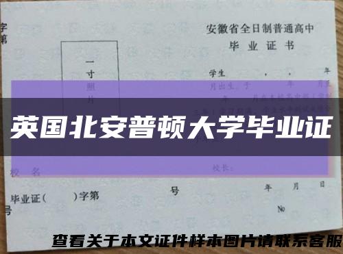 英国北安普顿大学毕业证缩略图