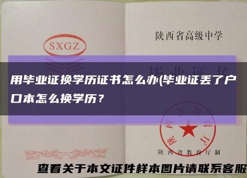 用毕业证换学历证书怎么办(毕业证丢了户口本怎么换学历？缩略图