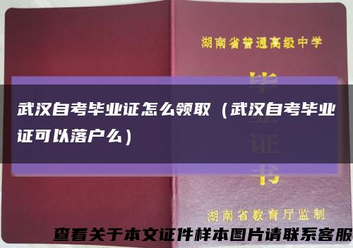 武汉自考毕业证怎么领取（武汉自考毕业证可以落户么）缩略图