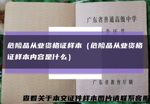 危险品从业资格证样本（危险品从业资格证样本内容是什么）缩略图