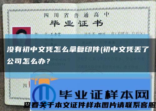 没有初中文凭怎么拿复印件(初中文凭丢了公司怎么办？缩略图