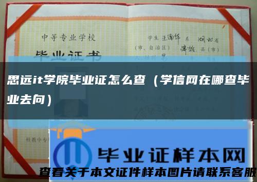 思远it学院毕业证怎么查（学信网在哪查毕业去向）缩略图