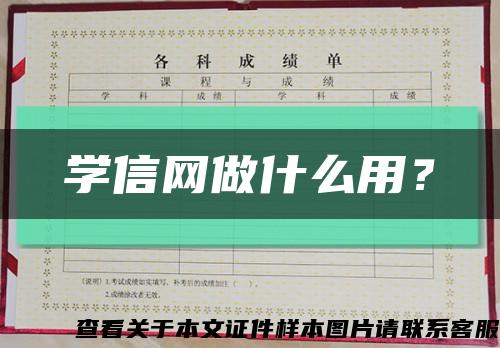 学信网做什么用？缩略图