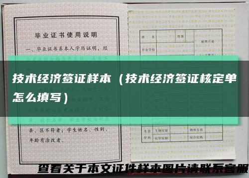 技术经济签证样本（技术经济签证核定单怎么填写）缩略图