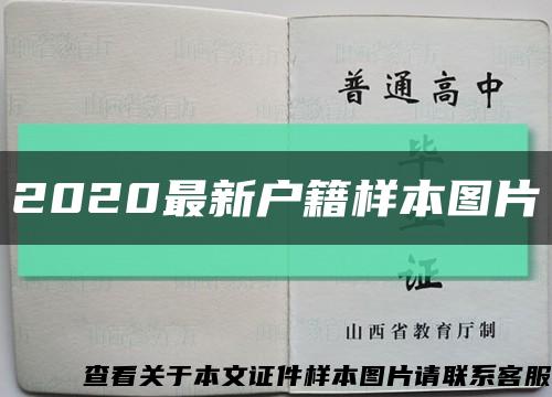 2020最新户籍样本图片缩略图