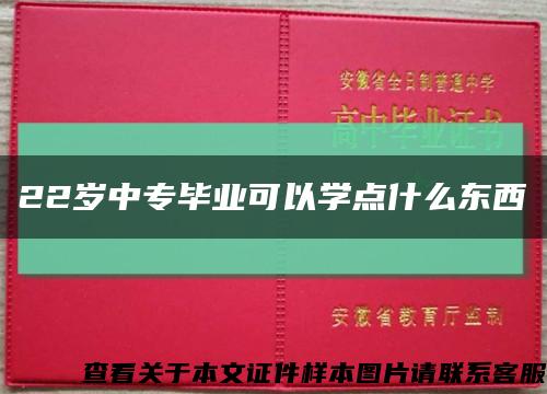 22岁中专毕业可以学点什么东西缩略图