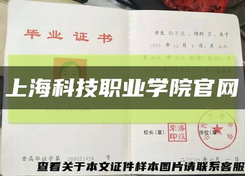 上海科技职业学院官网缩略图