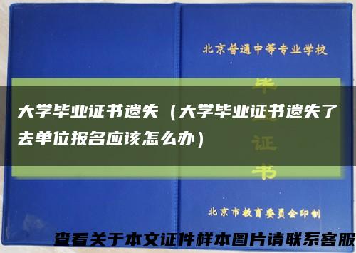 大学毕业证书遗失（大学毕业证书遗失了去单位报名应该怎么办）缩略图