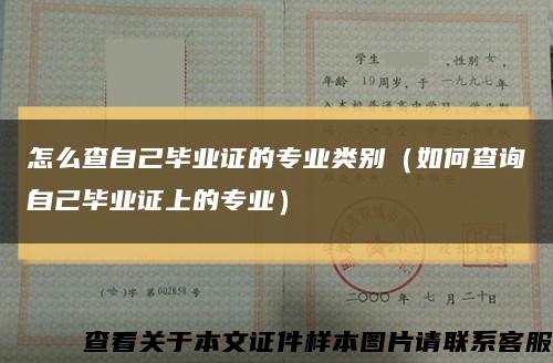 怎么查自己毕业证的专业类别（如何查询自己毕业证上的专业）缩略图