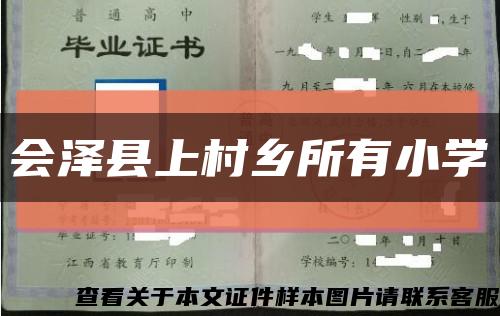 会泽县上村乡所有小学缩略图