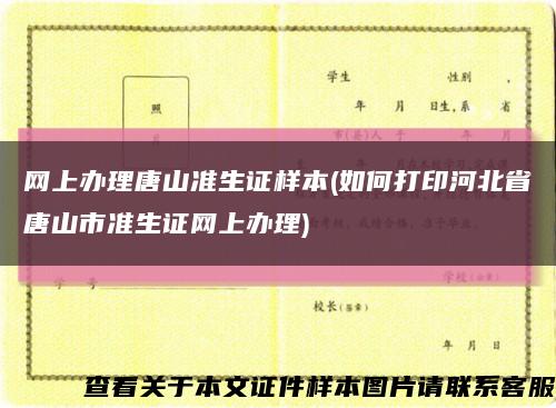 网上办理唐山准生证样本(如何打印河北省唐山市准生证网上办理)缩略图