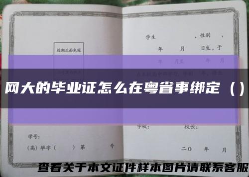 网大的毕业证怎么在粤省事绑定（）缩略图