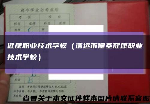 健康职业技术学校（清远市德圣健康职业技术学校）缩略图