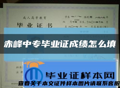 赤峰中专毕业证成绩怎么填缩略图